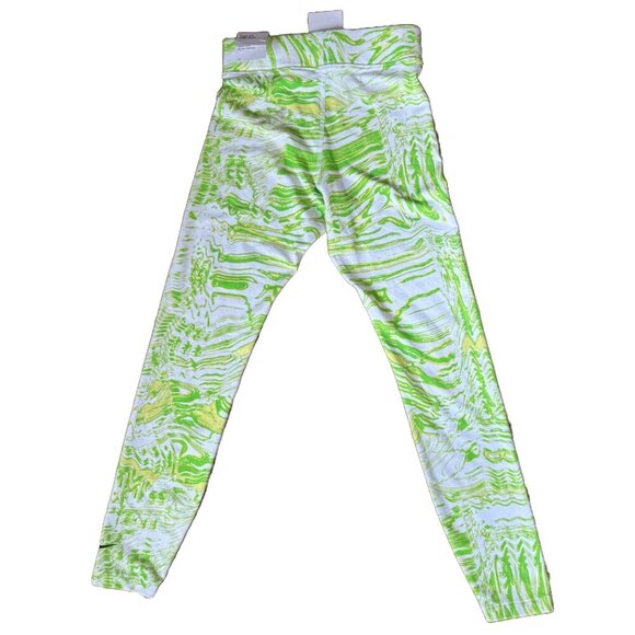 NWT Nike Sportswear High Rise Tight Fit Leggings Green White DJ4130-101 Sz S - Picture 3 of 5